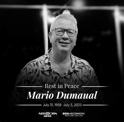 mario dumaual died